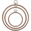 Swpeet 3Pcs 4/ 6.1/ 7.7 Inches Circle Embroidery Hoops Kit,