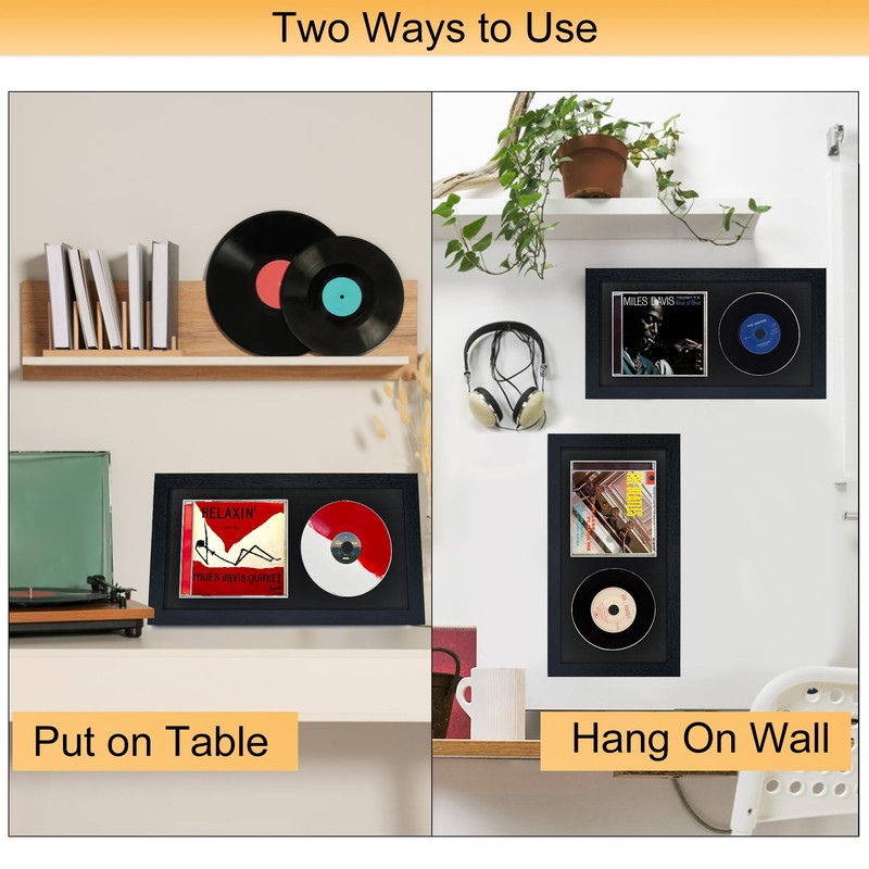 Hodeframe 2 Pack CD Frame，14.4" x 7.9" CD Display Frame