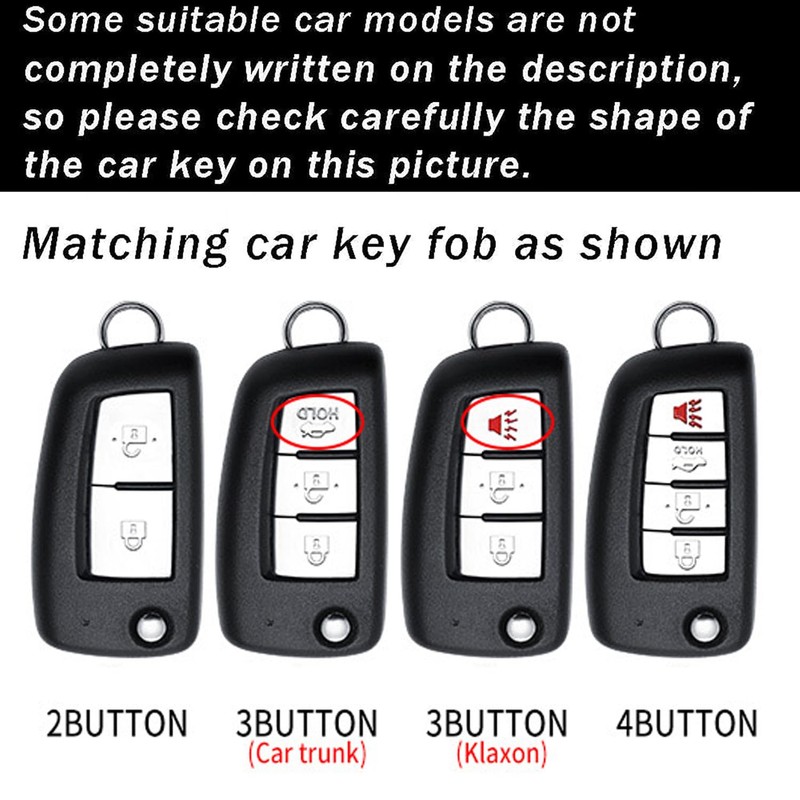 ontto Fit for Nissan Flip Folding Key Fob Cover Metal