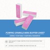 ForPro Professional Collection Sparkle Mini Buffer Sheet, Pre-Cut, Double-Sided Manicure