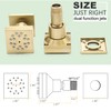 2 Functions Brass Shower Body Sprayer Jet in Wall, Rainfall