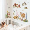 decalmile Woodland Animal Wall Decals Deer Rabbit Squirrel Wall Stickers
