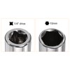 sourcing map 4Pcs 1/4-Inch Drive Deep & Shallow Impact Socket