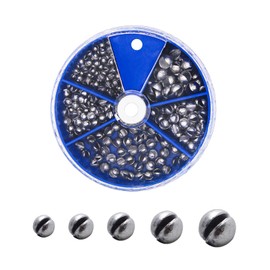 IFQKNUYL Fishing Weights Sinkers 230pcs/100pcs Weight Sinkers 5 Sizes Round Split Shot Sinker Removable Fishing Weights Sinkers (100, Big Size)