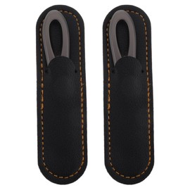 Outanaya 2Sets Stainless Steel Double Sided Nail File Portable Nail Buffer with Slip Handle for Gentle Manicure Travel Nail Shaper Protective Case for Professionals