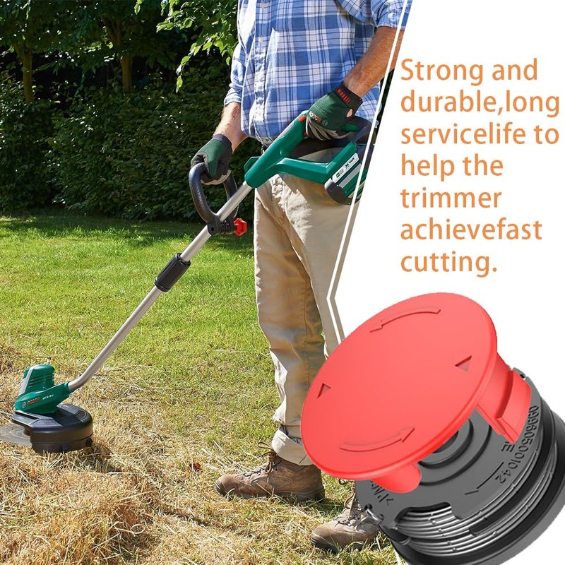 2 String Trimmer Replacement Spool,1 Spool Cover,Compatible with Bosch Grass