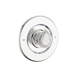 Shower Faucet Trim Kit Compatible with Moen Fit Chateau Valve Only, Pull-on Push-off Design Knob Handle, Chrome