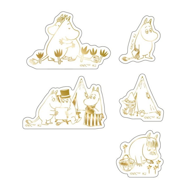 Moomin [Flake Sticker] Mini Deco Collage Sticker Nordic