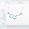 ONEFINITY Serotonin Molecule Necklace For Women 925 Sterling Silver Happiness