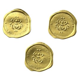 moin Sealing Wax Sealing Wax 120 Sheets Large Capacity (8 Sheets Per Sheet, 15 Sheet Set) Stamps, Wind Wax Sealing Wax, Plush, Gold, Gold