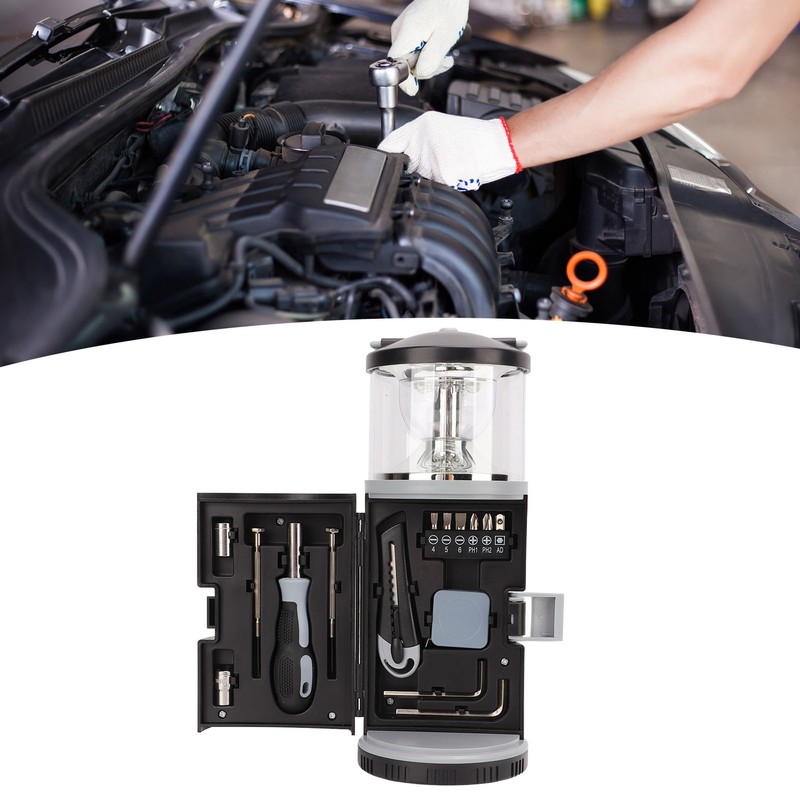 Lantern Hardware Tool Set Multifunction Auto Repair Outdoor Camping Hardware