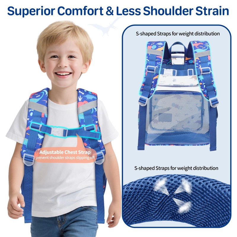 Bagseri Clear Backpack for Kids - 15 Inch Clear Bookbag