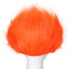 ANOGOL Orange Funny Wig for Women Orange Hairy Wig Crazy