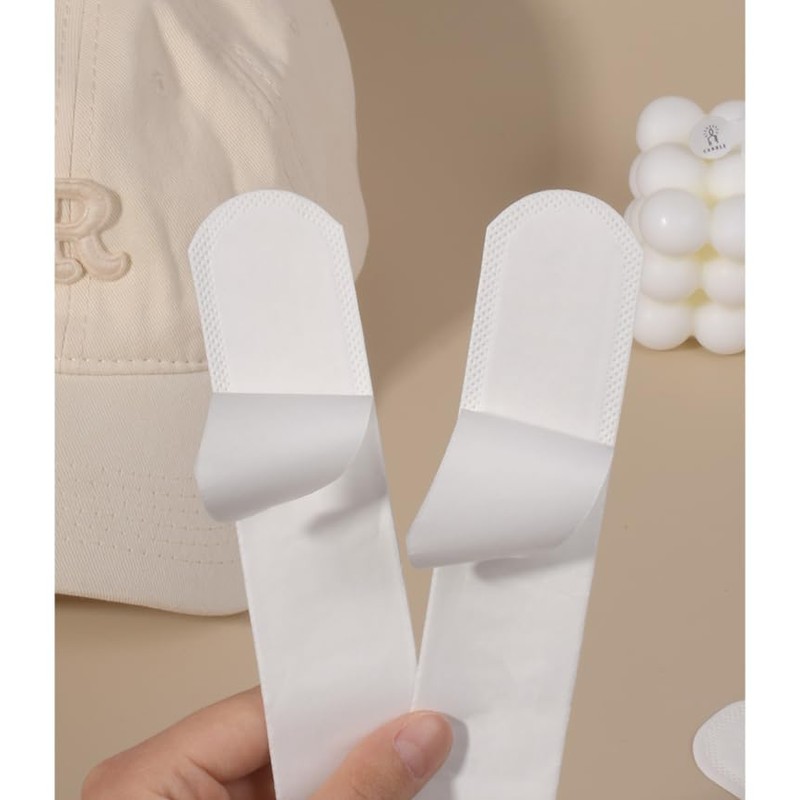 Erioctry 40PCS White Disposable Collar Protectors - Self-Adhesive Sweat Pads