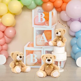 MaoGoLan MaoGoLan Bulk Teddy Bear Baby Shower, 10 Packs Small Teddy Bear Stuffed Animals in Bulk,13.5" Small Stuffed Bears Plush for Wedding,Birthday,Christmas, Party Decorations