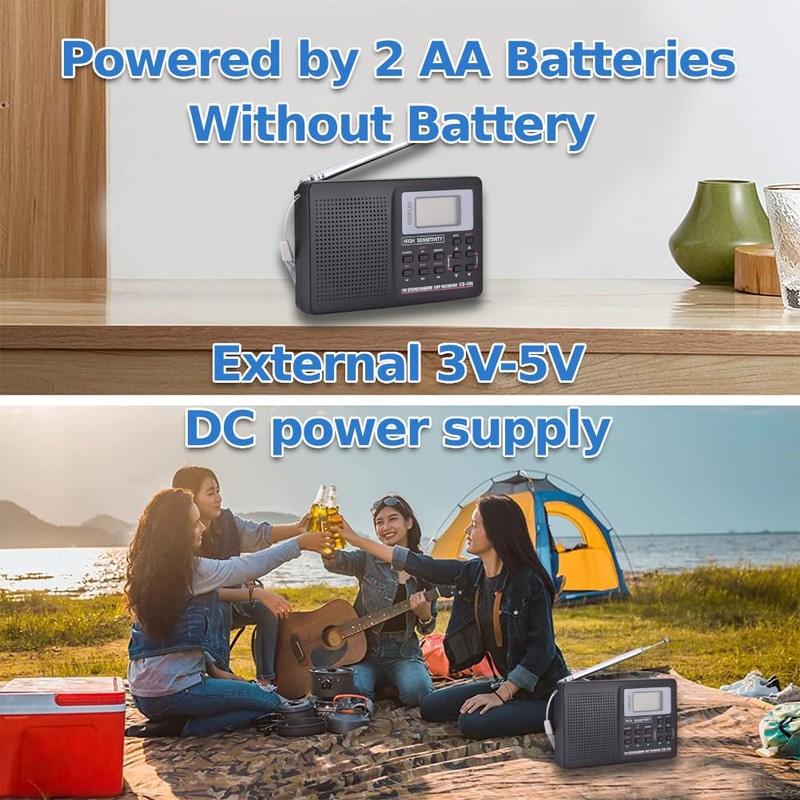 Portable AM FM Radio, FM / AM / SW /