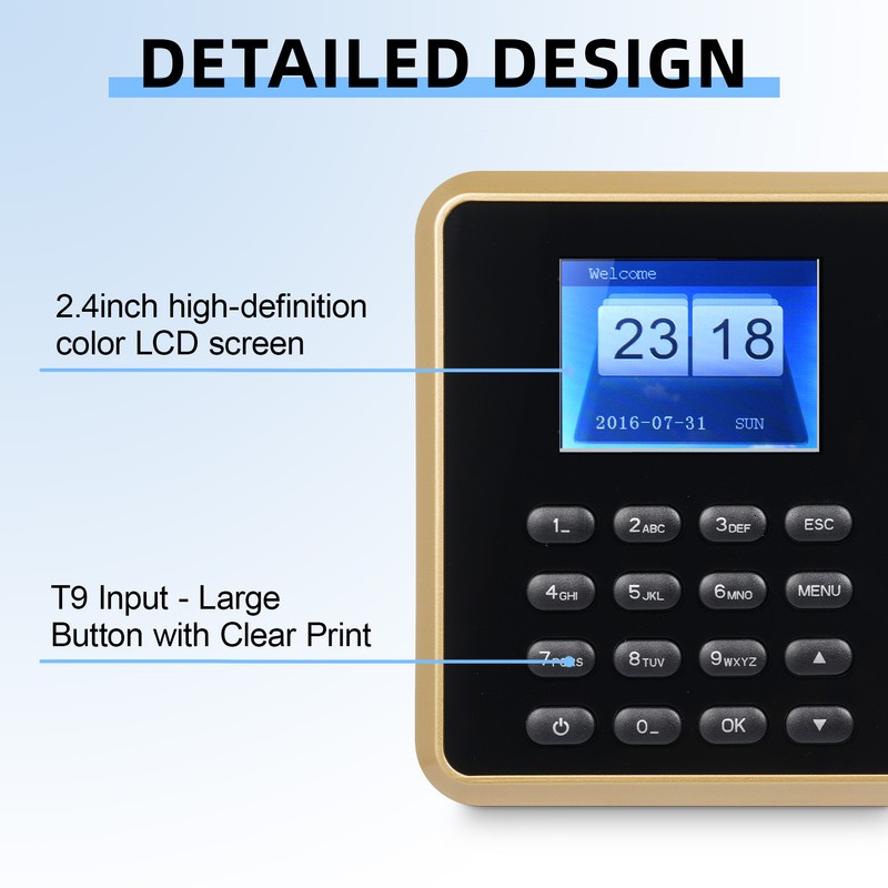 Bisofice Biometric Time Clock Attendance Machine for Employees Support 1000pcs