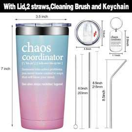 Loecuxe Chaos Coordinator Gifts for Women - Teacher Appreciation Gifts - Boss Day Gifts for Women - Funny Coworker Gifts, Christmas Thank You Gifts for Her, Nurse, Principal, Manager, Secretary
