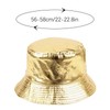 Hybursky Shiny Metallic Bucket Hat for Festival Party Reversible Bucket