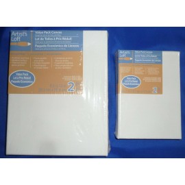Artist's Loft NEW Artist's Loft White Canvas Value 2pc  8”x10" Panels & 2pc 5"x7" Panels NIP