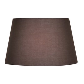 Oaks Lighting Cotton Drum Shade, 10-inch, Fabric, Mushroom Brown