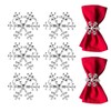 VALICLUD 6Pcs Christmas Snowflake Napkin Rings Serviette Holder Napkin Buckle