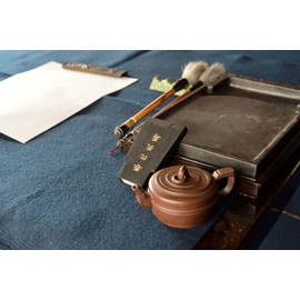 墨運堂 硯 羅紋硯 角 天然石 6インチ 20602