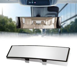 Lyxheth Rear View Mirror, Car Interior Mirrors, Interior Clip-on Wide Angle Rear View Mirrors to Reduce Blind Spot, 12 Inch Anti Glare Panoramic Rearview Mirror Accessory Universal for Car SUV Truck