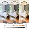Cainjiazh Crystal Chandeliers Crystal LED Ceiling Light 11.8" Square Flush