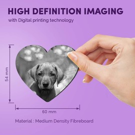 1 x Heart MDF Magnets - rhodesian Ridgeback Puppy Dog 37600