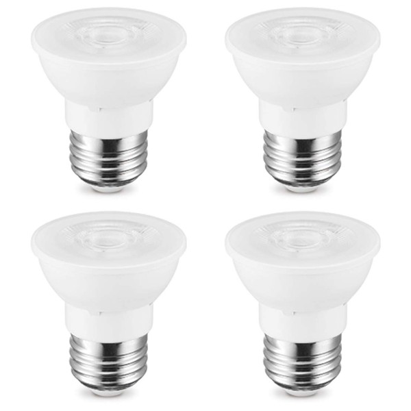 GoodBulb PAR16 LED Light Bulb 6.5-Watt (45W Equivalent), 3000K Warm White Color, 500-Lumens, Fully Dimmable, E26 Base (Pack of 4 Bulbs)