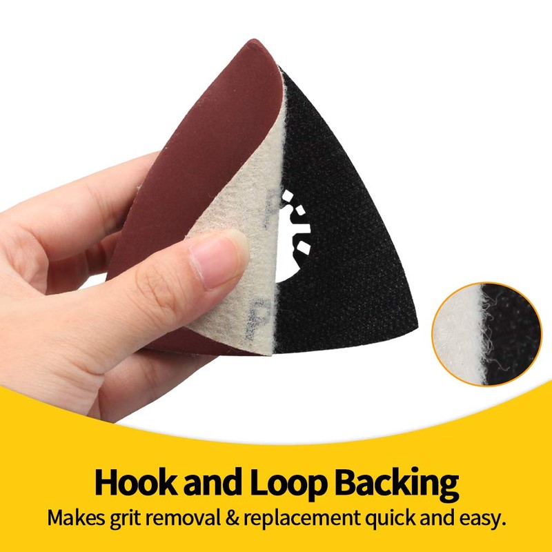 SPEEDWOX 30 Pcs Hook and Loop Triangle Sandpaper 1000 Grit