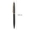 Unibene 6 Pack Black & Gold Click Ballpoint Pens -1.0mm