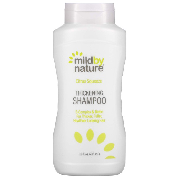 Mild By Nature Thickening B-Complex + Biotin Shampoo by Madre Labs, No Sulfates, Citrus Squeeze, 16 fl oz (473 ml)