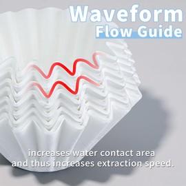 Paper Coffee Filters Compatible with Hamilton Beach Coffee Maker, 100 Pcs White Perforated Disposable Filters for Hamilton Beach 45 Cup