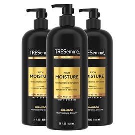 TRESemmé Champú hidratante de humedad rica 3 unidades para cabello seco formulado con tecnología Pro Style 28 fl oz