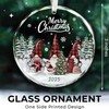 Glass Gnome Christmas Ornament 2025 - Xmas Gift for Women,