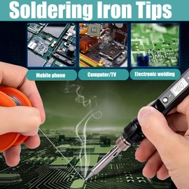 Treki Soldering Iron Tips, 5pcs Soldering Tips Fine Solder Tips Replacement Soldering Iron Head (ETS 0.4mm) for Hakko, Radio Shack, Tenma, Atten, Quick, Aoyue, Yihua Solder Station