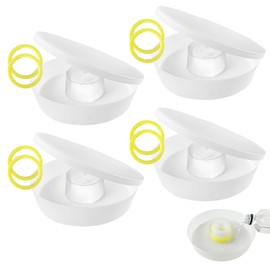 Upgraded Rapid Bee Top Feeder with Anti-Drowning Sponge Rings, Round Hive Top Feeders for 8-Frame and 10-Frame Bee Hives (4 Pack)