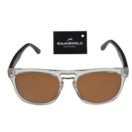 Gamswild WM1128 Sunglasses Bamboo Fashion Glasses Women Men Unisex Red Orange Blue Brown