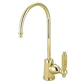 Kingston Brass Gourmetier KS7192GL Georgian Single Handle Water Filtration Faucet, Polished Brass