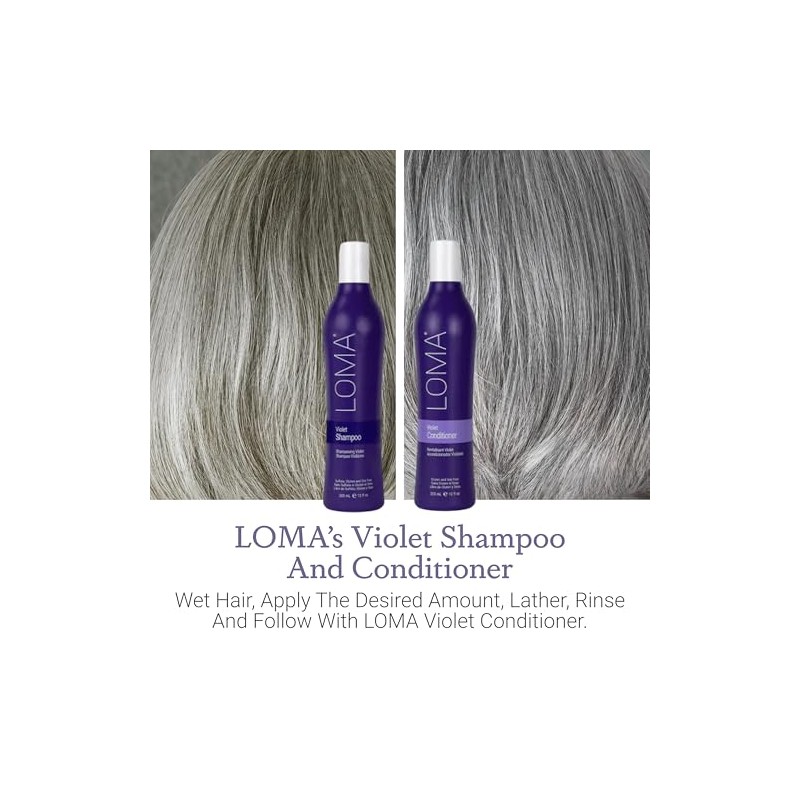 Loma Hair Care Violet Shampoo Violet Conditioner Duo, 33 oz.