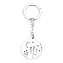 MUCOOS Cactus Keychain,Moon Star Cactus Keychains for Bags,Cute Hollow Keychain,Backpacks,Summer Accessories,Cactus Bag Kaycharm for Plant Lovers