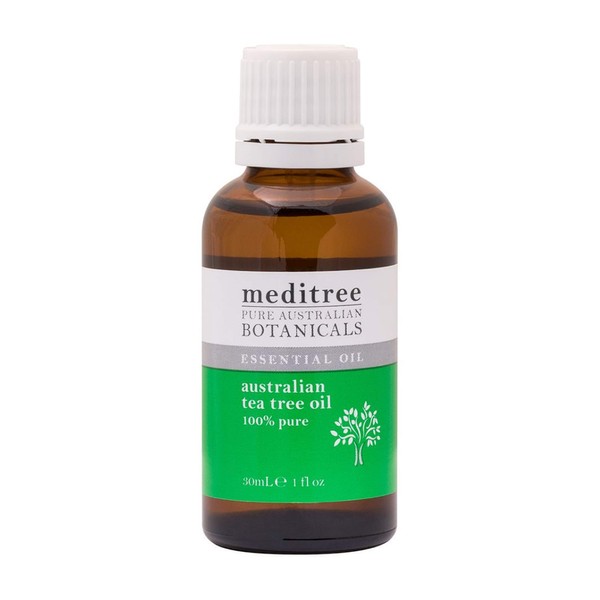 NaturesPlus Meditree Pure Australian Botanicals Tea Tree Oil - 1 fl oz - 100% Pure Essential Oil, Natural Antiseptic - Maintains Glowing Skin - Deep Cleans Pores, Reduces Redness - Natural, Vegan