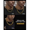 Oaldilee Mens Gold Cuban Chain Hip Hop Style Chains, 10MM