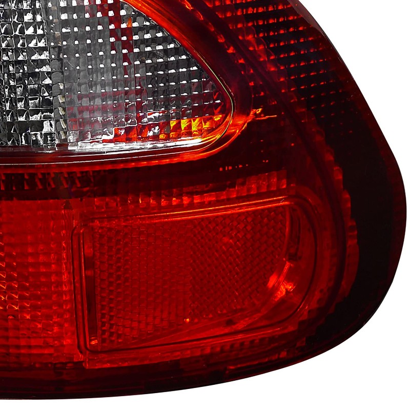 Spec-D Tuning Red Clear Lens Tail Lights Compatible with 1992-1995