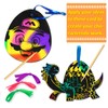 FINGOOO 48 pieces Easter Scratch Art for Kids Egg Scratch