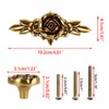 JUXYES Pack of 5 Euro Rose Decorative Cabinet Knobs with