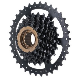 Hycline Bike Freewheel: 7 Speed Multiple Freewheel 14-34T - Threaded Type Freehub Replacement Parts (Black)