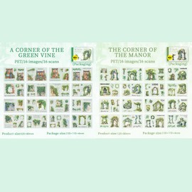 Scrapbooking Accessories Stickers, Bullet Journal Sticker, PET Scrapbook Sticker Set